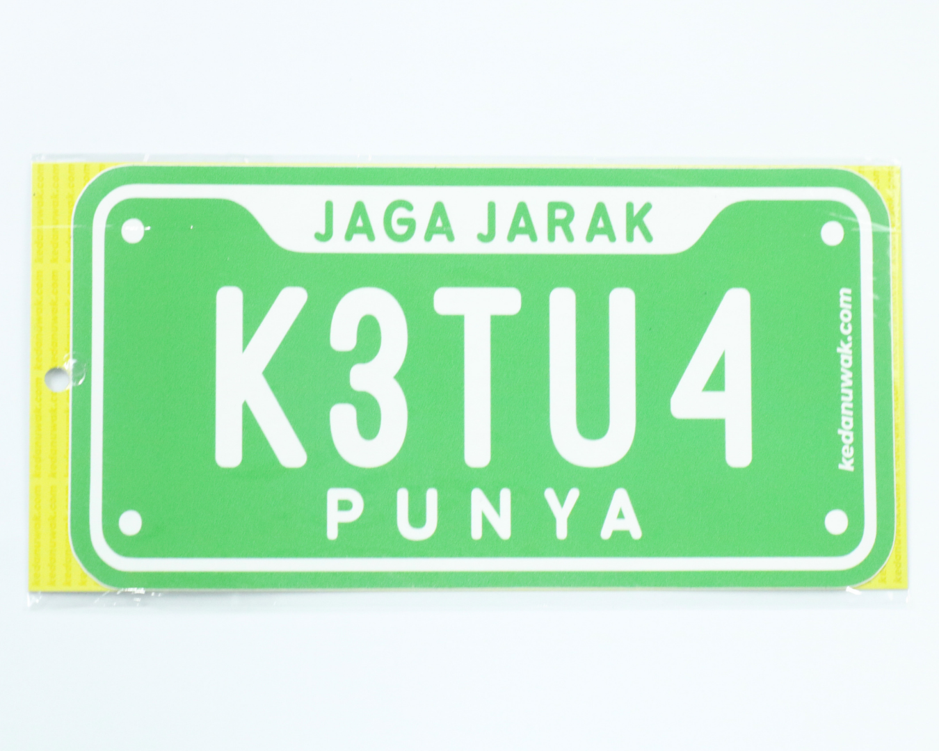 Stiker Jaga Jarak Ketua Punya  | Hijau putih 